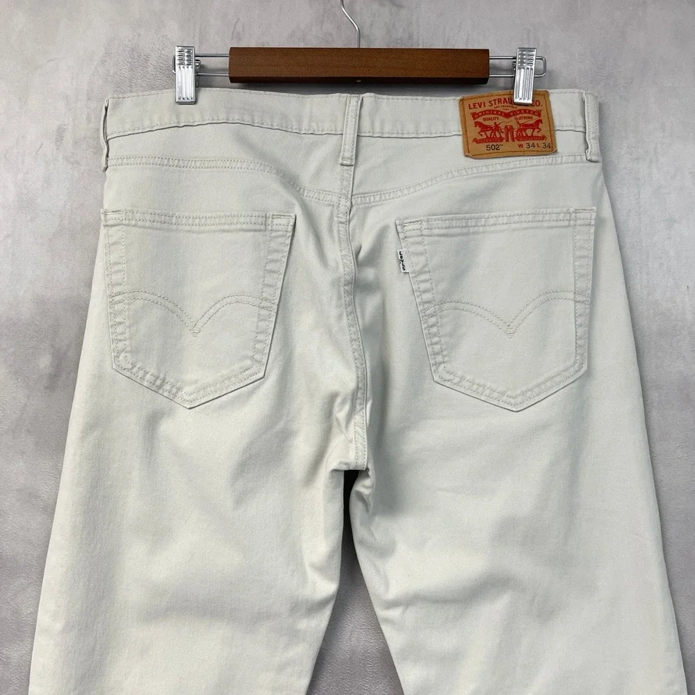 Levis 502 Mens Regular Taper Jeans 34x34 Stretch Moonstruck Minimal Indie Preppy